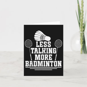 Badminton Shuttle Less Talking Badminton Player  Card
