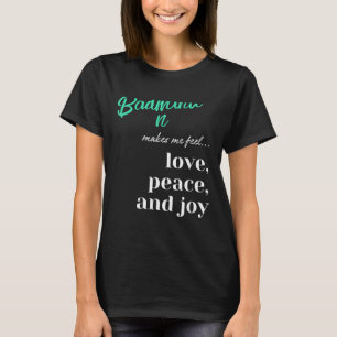 Badminton Shuttle Love Peace Joy Racket Sport T-Shirt