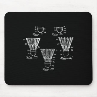 Badminton Shuttle Patent Blueprint Mouse Mat