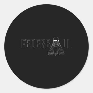 Badminton Shuttle Player Coach Trainer Classic Round Sticker