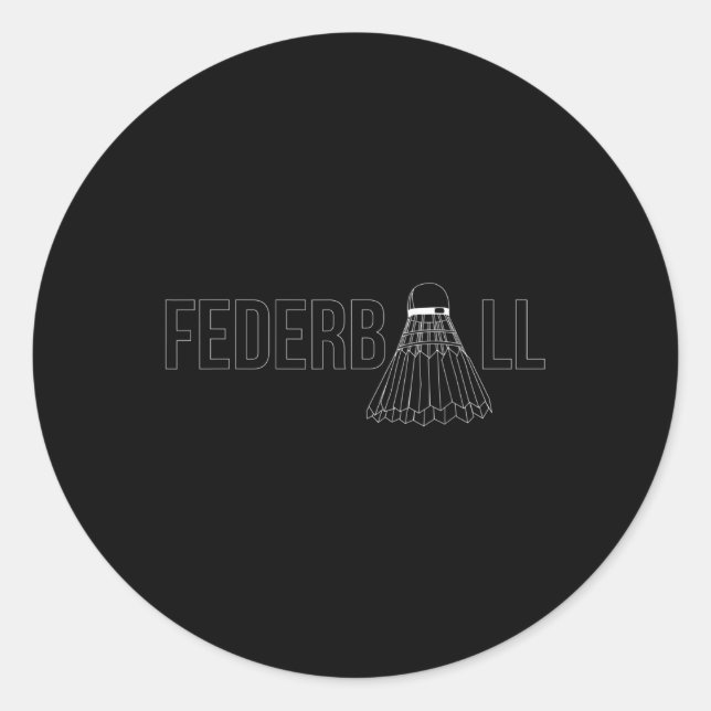 Badminton Shuttle Player Coach Trainer  Classic Round Sticker (Front)