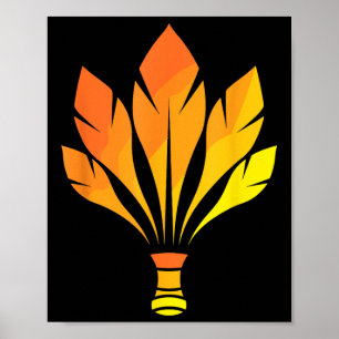 Badminton Shuttle Player Featherball  Poster