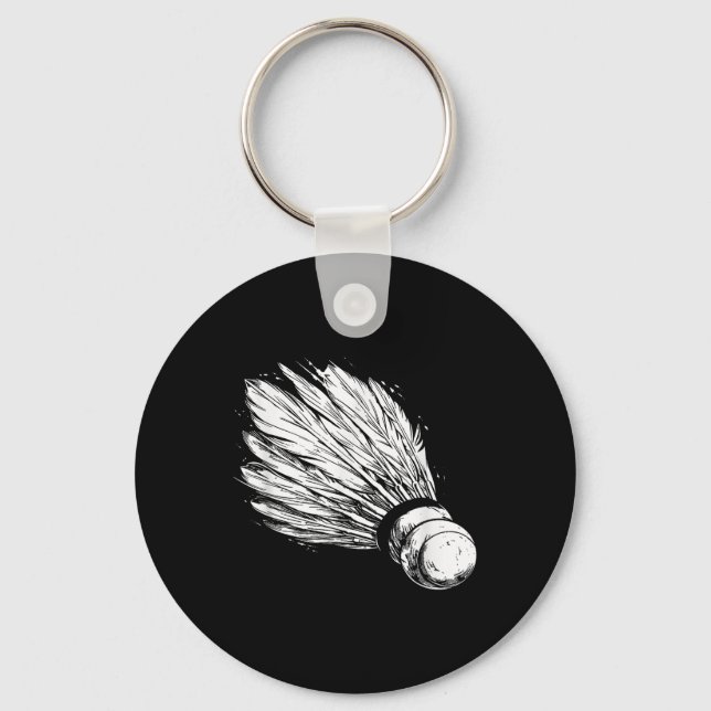 Badminton Shuttle Player  Key Ring (Front)