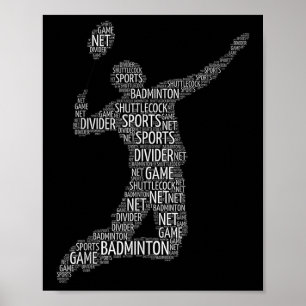 Badminton Shuttle Player  Poster