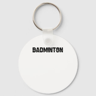 Badminton Shuttle Player - Team Racquet Ekg Heartb Key Ring