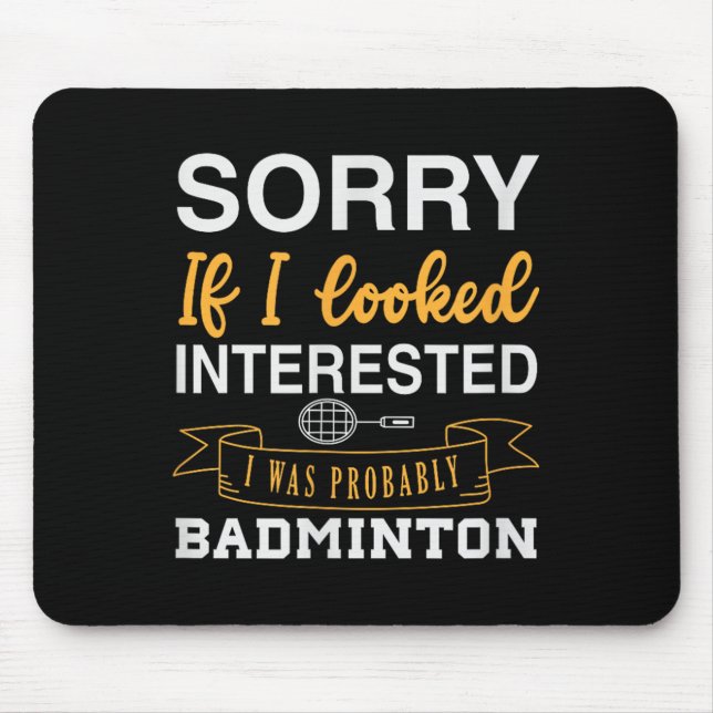 Badminton Shuttle Racket Badminton Player 0  Mouse Mat (Front)