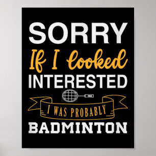Badminton Shuttle Racket Badminton Player 0  Poster
