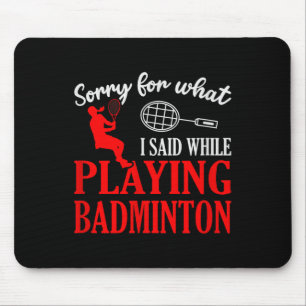 Badminton Shuttle Racket Badminton Player 1 Mouse Mat