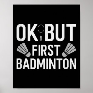 Badminton Shuttle Racket Badminton Player 2 Poster