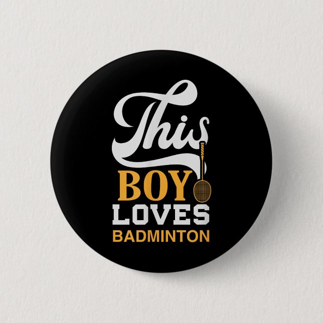 Badminton Shuttle Racket Badminton Player _7  6 Cm Round Badge (Front)