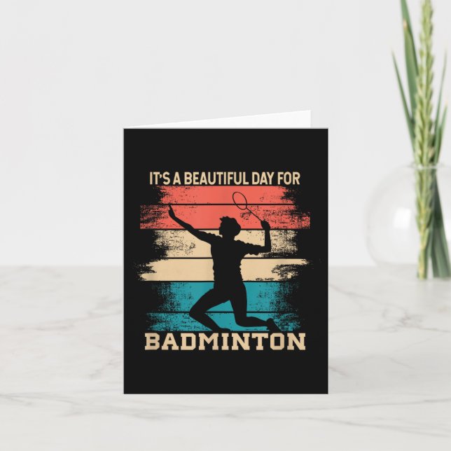 Badminton Shuttle Racket Badminton Player  Card (Front)