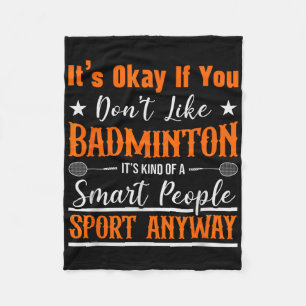 Badminton Shuttle Racket Badminton Player Fleece Blanket