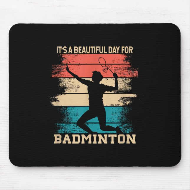 Badminton Shuttle Racket Badminton Player  Mouse Mat (Front)