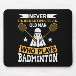 Badminton Shuttle Racket Badminton Player  Mouse Mat