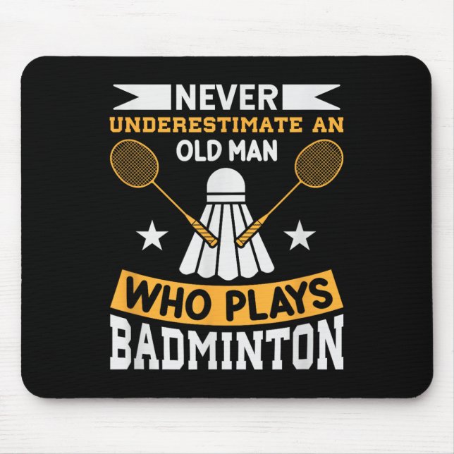 Badminton Shuttle Racket Badminton Player  Mouse Mat (Front)