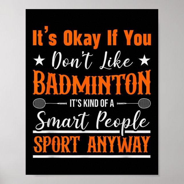 Badminton Shuttle Racket Badminton Player  Poster (Front)