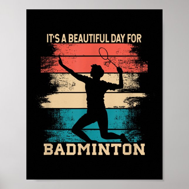 Badminton Shuttle Racket Badminton Player  Poster (Front)