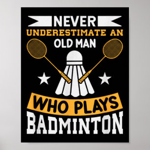 Badminton Shuttle Racket Badminton Player  Poster
