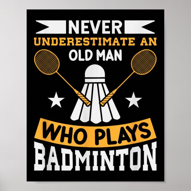 Badminton Shuttle Racket Badminton Player  Poster (Front)
