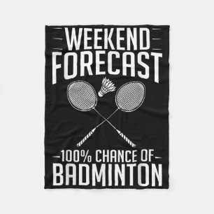 Badminton Shuttle Racket Birdie Player  Fleece Blanket