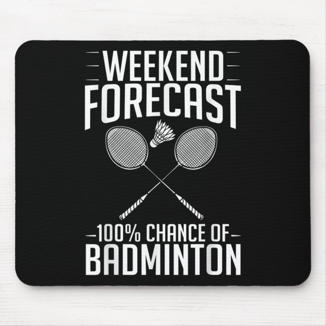 Badminton Shuttle Racket Birdie Player  Mouse Mat (Front)
