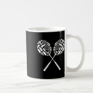 Badminton Shuttle Racket Equipment Icon Silhouette Coffee Mug
