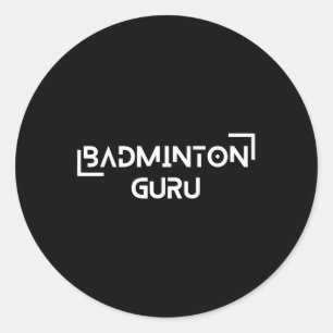 Badminton Shuttle Racket Sports Champion Strategy Classic Round Sticker