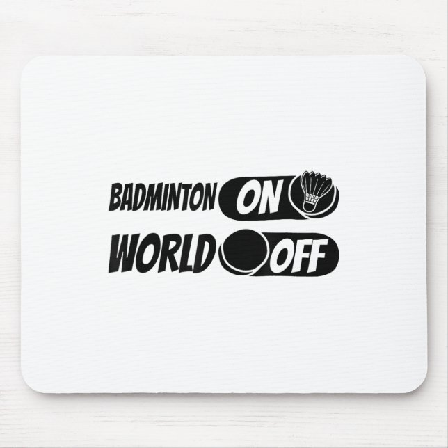 Badminton Shuttle Racket - Team Badminton On World Mouse Mat (Front)