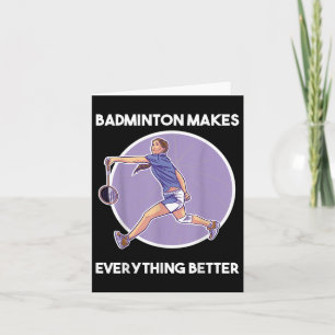 Badminton Shuttle Saying Card
