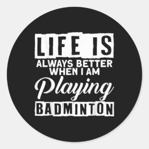 Badminton Shuttle Sport Badminton Player Coach Rac Classic Round Sticker