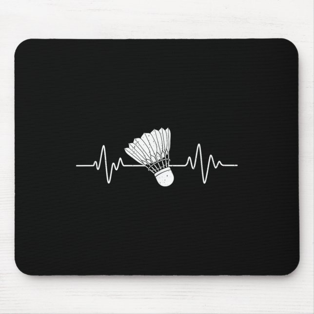 Badminton Shuttle Sports Team Player Funny Badmint Mouse Mat (Front)