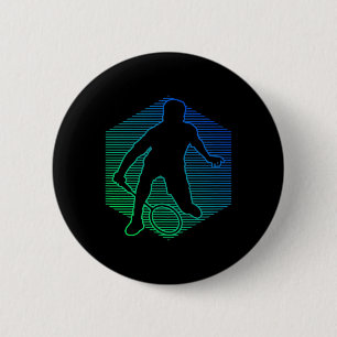 Badminton Shuttle Squash Womens Badminton Player 6 Cm Round Badge