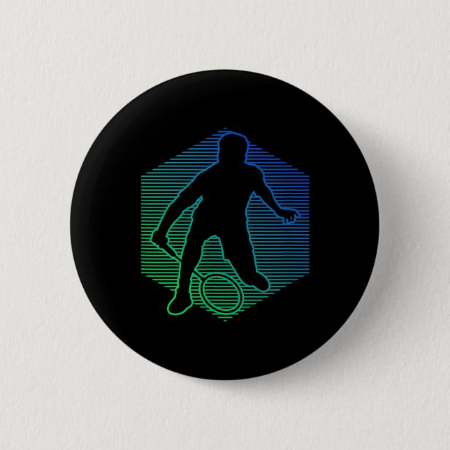 Badminton Shuttle Squash Womens Badminton Player  6 Cm Round Badge (Front)
