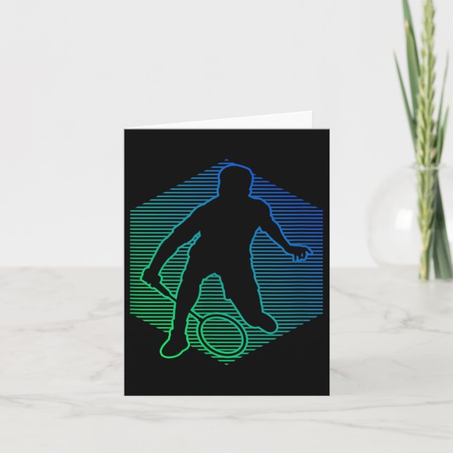 Badminton Shuttle Squash Womens Badminton Player  Card (Front)