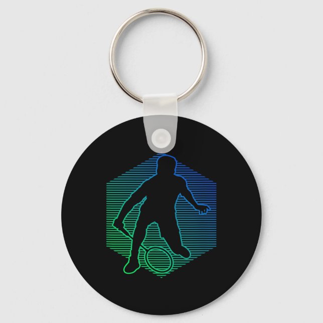 Badminton Shuttle Squash Womens Badminton Player  Key Ring (Front)