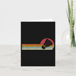 Badminton Shuttle Sunset Distressed Card