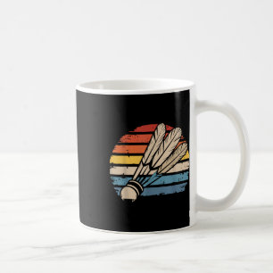 Badminton Shuttle Sunset Distressed Funny Shuttle Coffee Mug