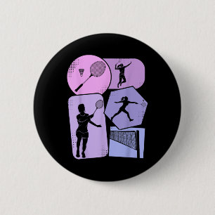 Badminton Shuttle Women Girls 6 Cm Round Badge