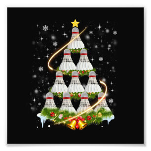 Badminton Shuttlecock Christmas Tree Badminton Lov Photo Print