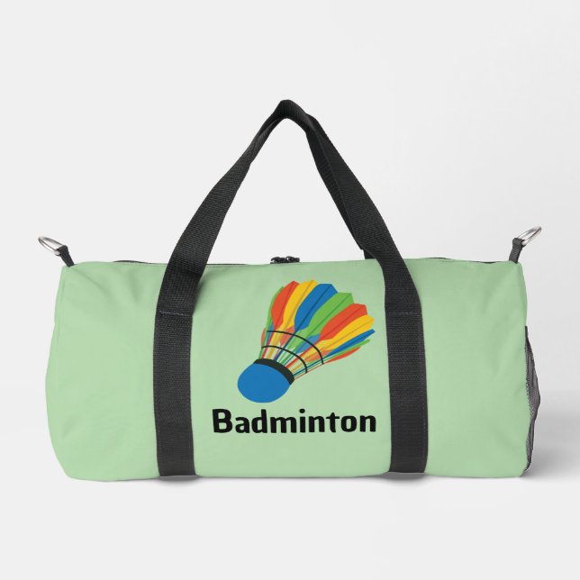 Badminton Shuttlecock Design Duffel Bag (Front)