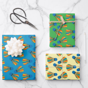 Badminton Shuttlecock Design Wrapping Paper