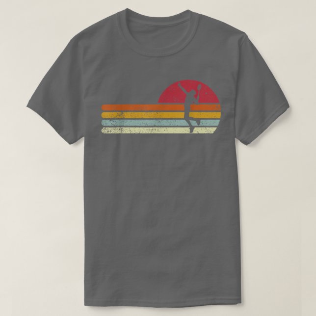 Badminton Shuttlecock Sunset Distressed  T-Shirt (Design Front)