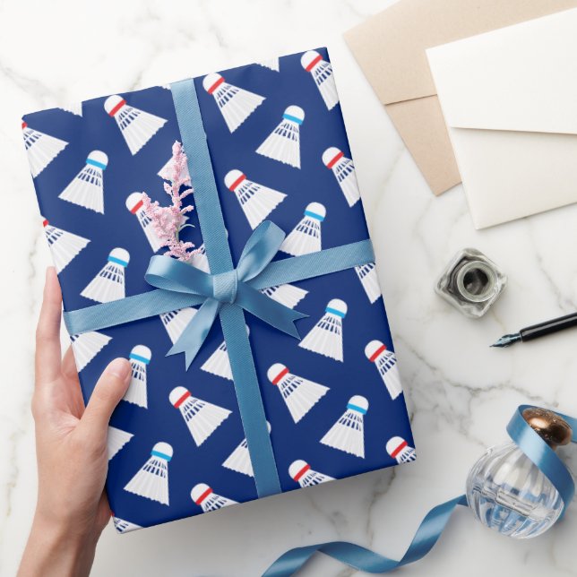 Badminton Shuttlecocks Sporty Wrapping Paper (Gifting)