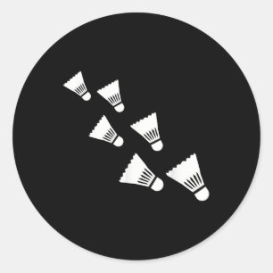 Badminton Shuttles  Classic Round Sticker