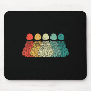 Badminton Shuttles Game Match Racket Ball Retro Vi Mouse Mat