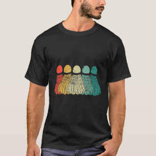 Badminton Shuttles Game Match Racket Ball Retro Vi T-Shirt