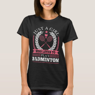 Badminton Shuttles Girls Badminton T-Shirt