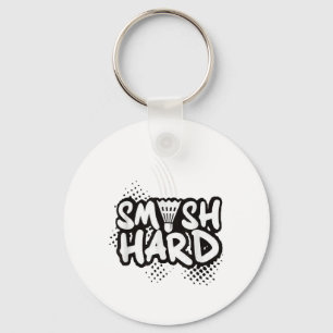 Badminton Smash Hard Champion Gift Key Ring