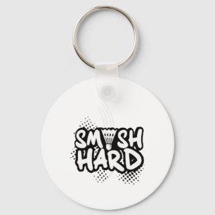 Badminton Smash Hard Champion Gift Key Ring
