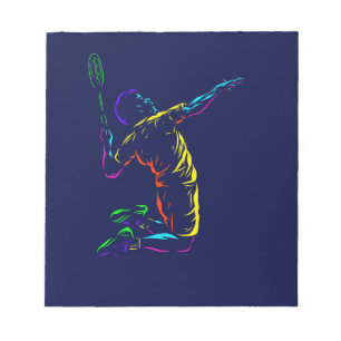 Badminton smash shot notepad